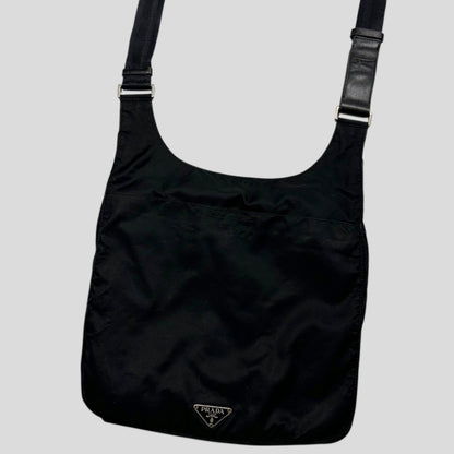 Prada Milano 00’s Nylon 3D Multipocket Crossbody Bag | O/S, Black