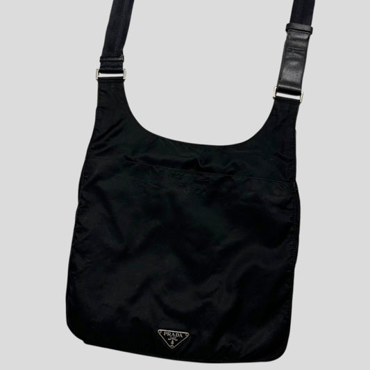 Prada Milano 00’s Nylon 3D Multipocket Crossbody Bag | O/S, Black