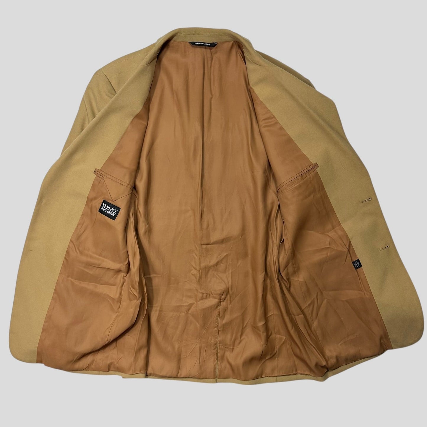 Versace Jeans Couture 00’s Camel Rayon Blazer Suit Jacket - IT50 (M/L) | Default Title, Brown