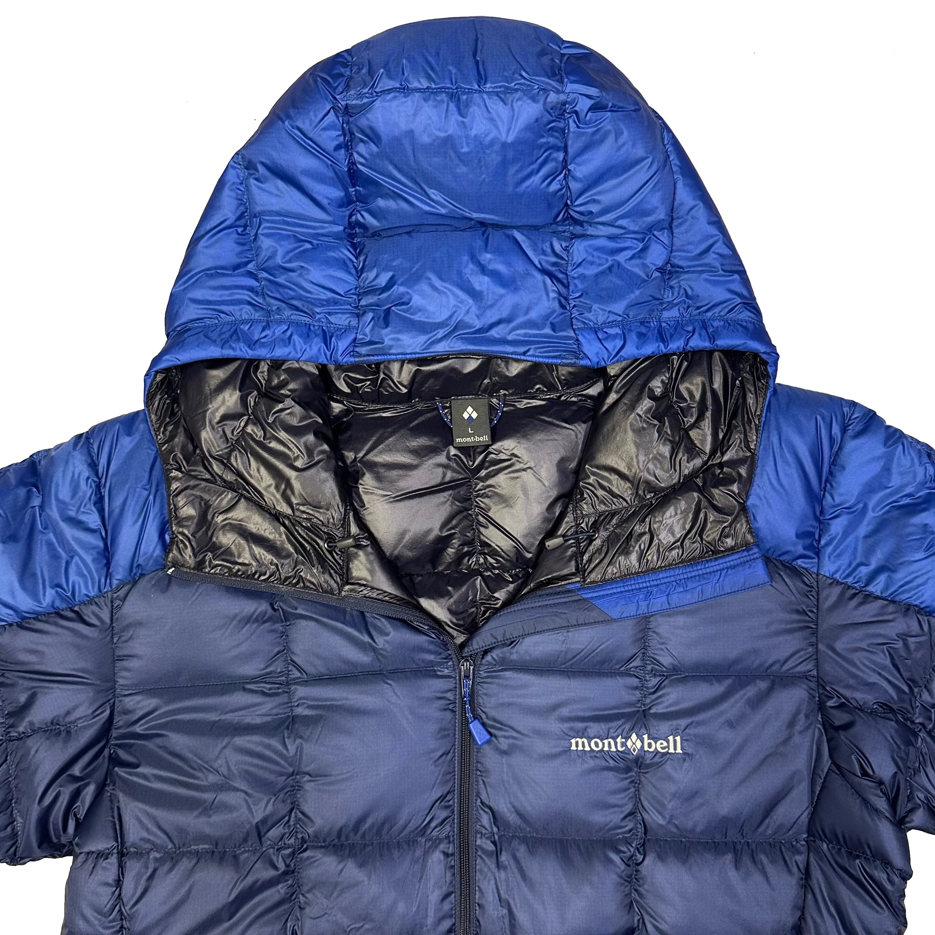 Vintage Montbell Superior Down Parka Puffer Jacket In Navy & Blue