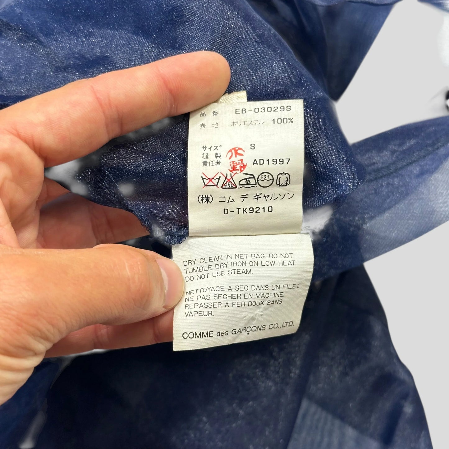 Comme Des Garçons 1997 Mesh Sheer Longsleeve Top - S