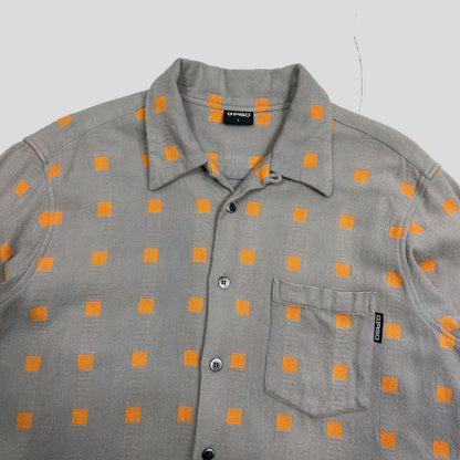 Gallery 1950 00’s Embroidered Squares Heavy Cotton Shirt - L