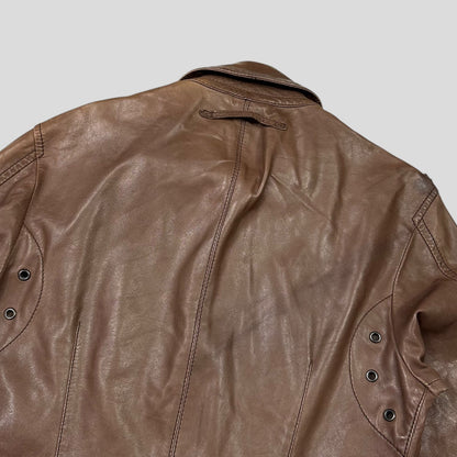 Prada Sport 00’s Brown Military Leather Modular Field Jacket - IT48 (S/M)