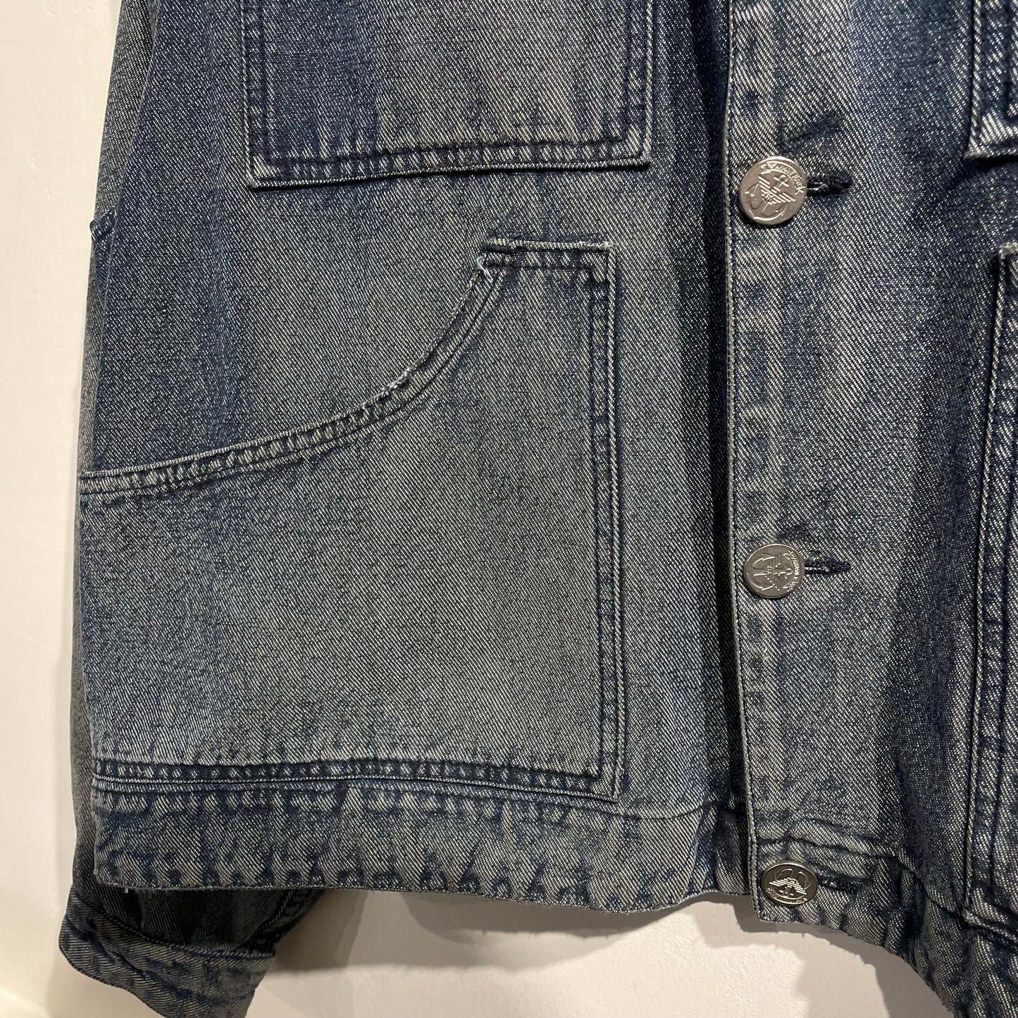 Armani Jeans 90s Denim Workwear Jacket | Large, Red