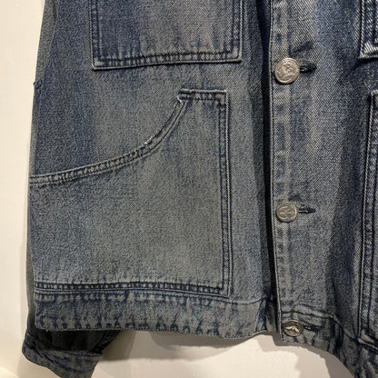 Armani Jeans 90s Denim Workwear Jacket | Large, Red