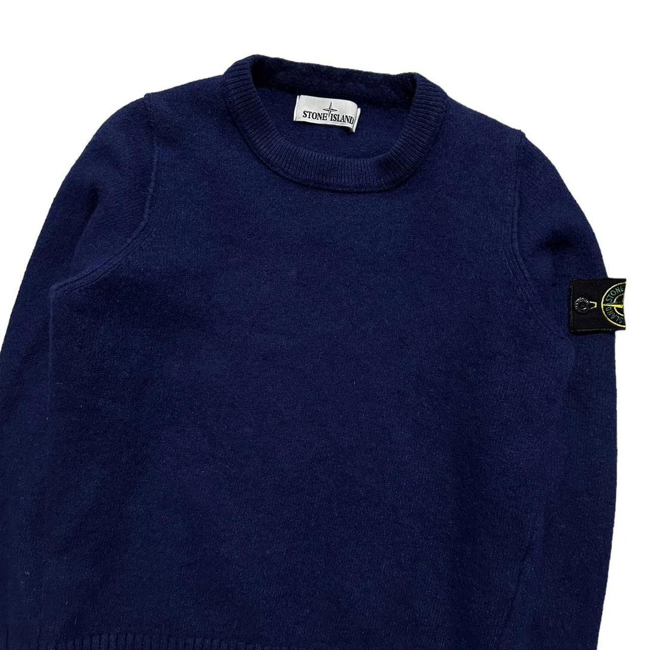 Stone Island Dark Blue Wool Pullover Crewneck - Known Source