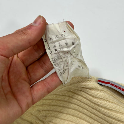 Prada Sport 00’s Cream Ribbed Fisherman’s Beanie - S/M | O/S, Multicoloured
