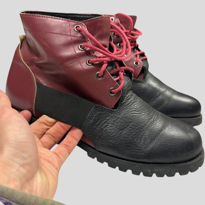 CDG Homme Plus FW10 Vibram Leather Bi-colour Boots - UK7/7.5 | DEFAULT TITLE, Black