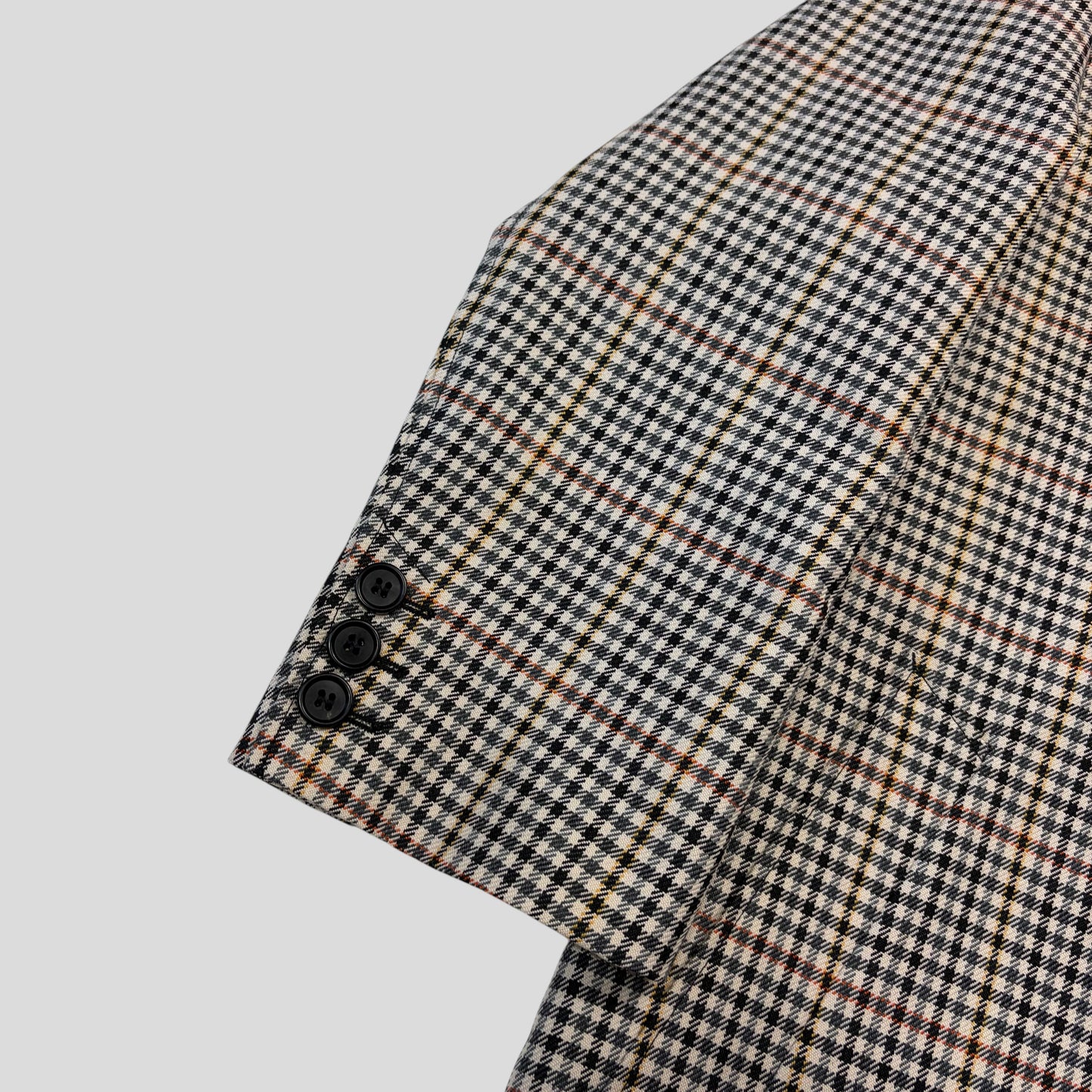 Prada 2020 Plaid Houndstooth Impermeable Virgin Wool Car Coat  - M | O/S, Red