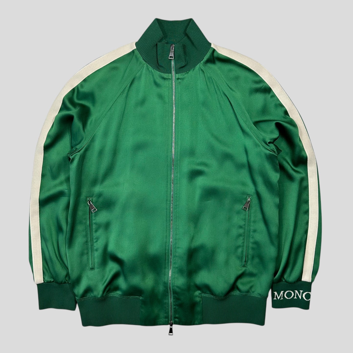 Moncler 2018 Satin Polyester Striped Track Jacket - 42 (M/L)
