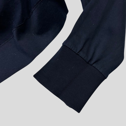 Prada 2018 Rubber Triangle Logo Mock Neck Light Jumper - S | Small, Navy