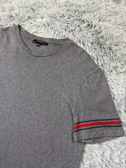 Gucci 2010s Web Stripe Grey T-shirt - L | O/S, Grey