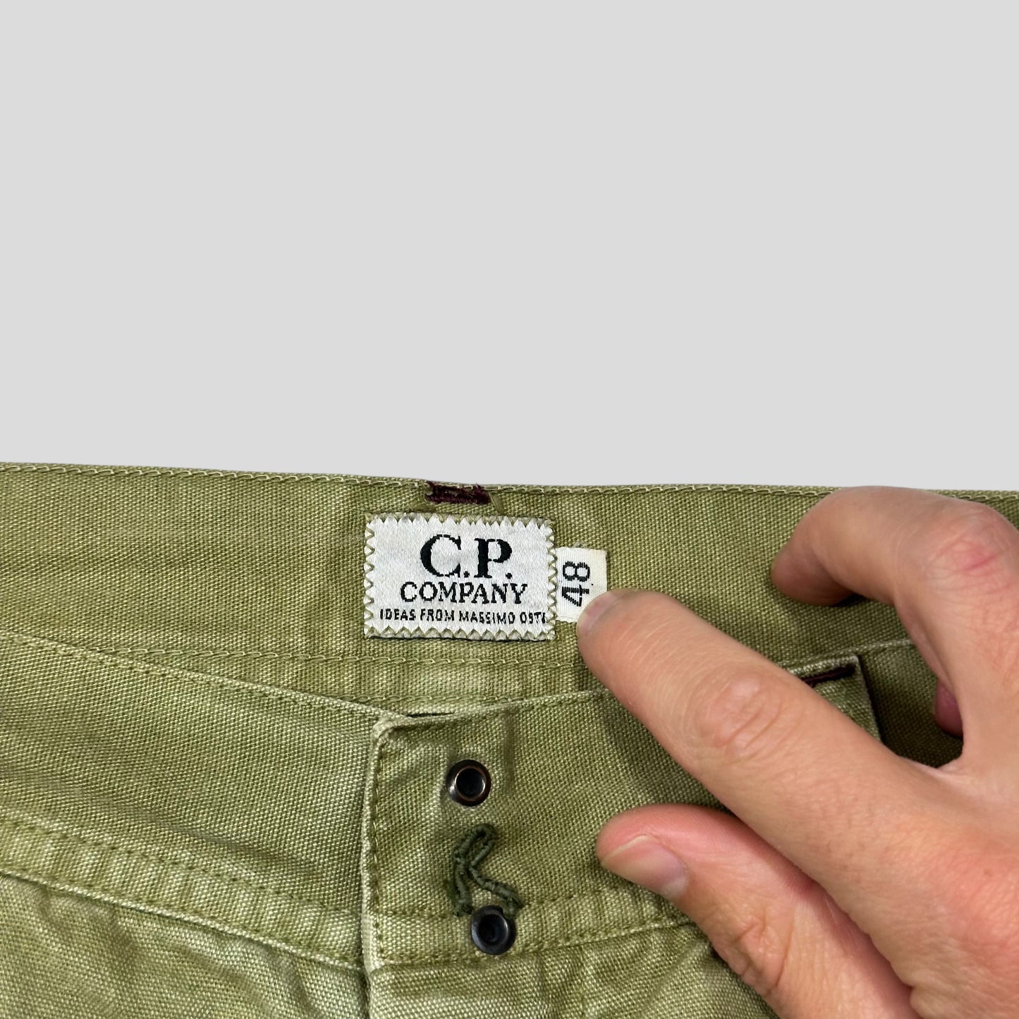 CP Company SS 1992 Ideas By Massimo Osti Green Logo Trousers - 31