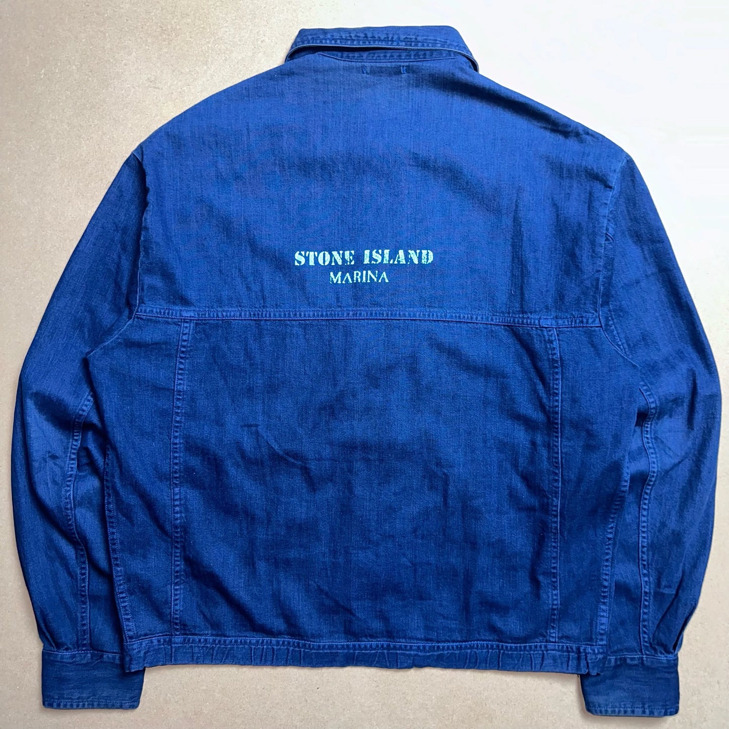 S/S1992 Denim Marina Reflective Spell Out Blouson