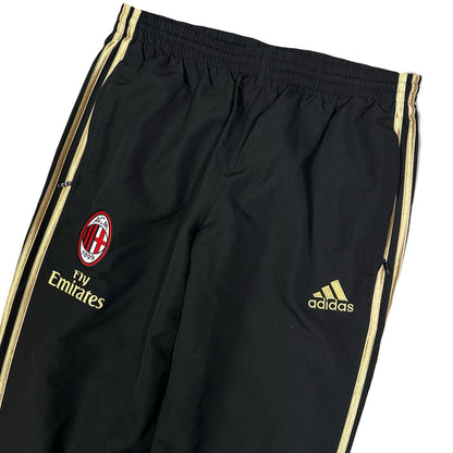 Adidas AC Milan 2010/11 Tracksuit Bottoms In Black & Gold ( M )