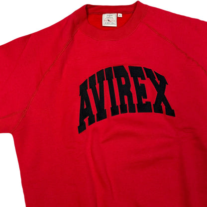 Avirex Spellout Sweatshirt In Red & Black ( XL )