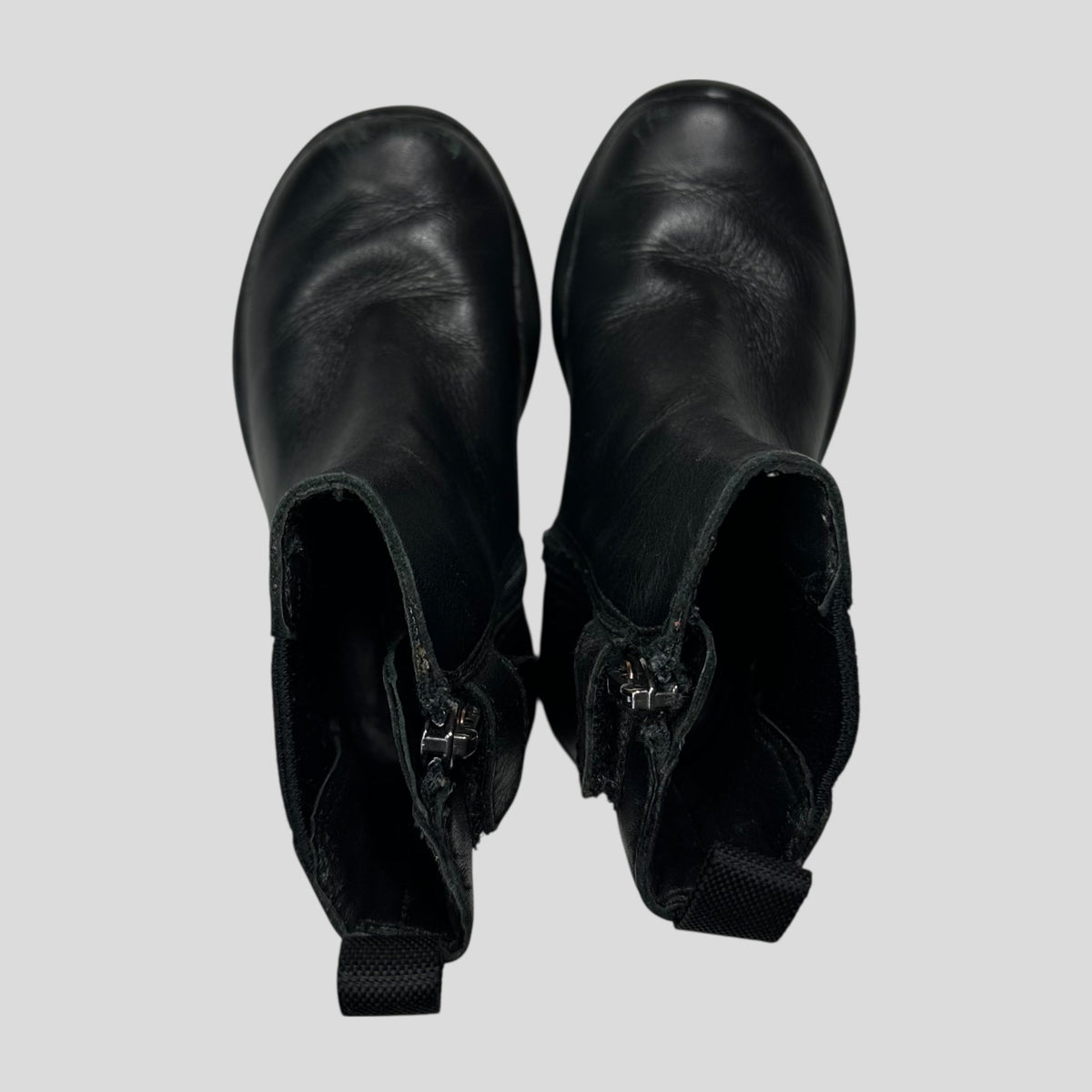 Prada Sport 00’s Leather Zip Baby Boots - 23 (1.5 - 2.5 years) | UK 6, Black