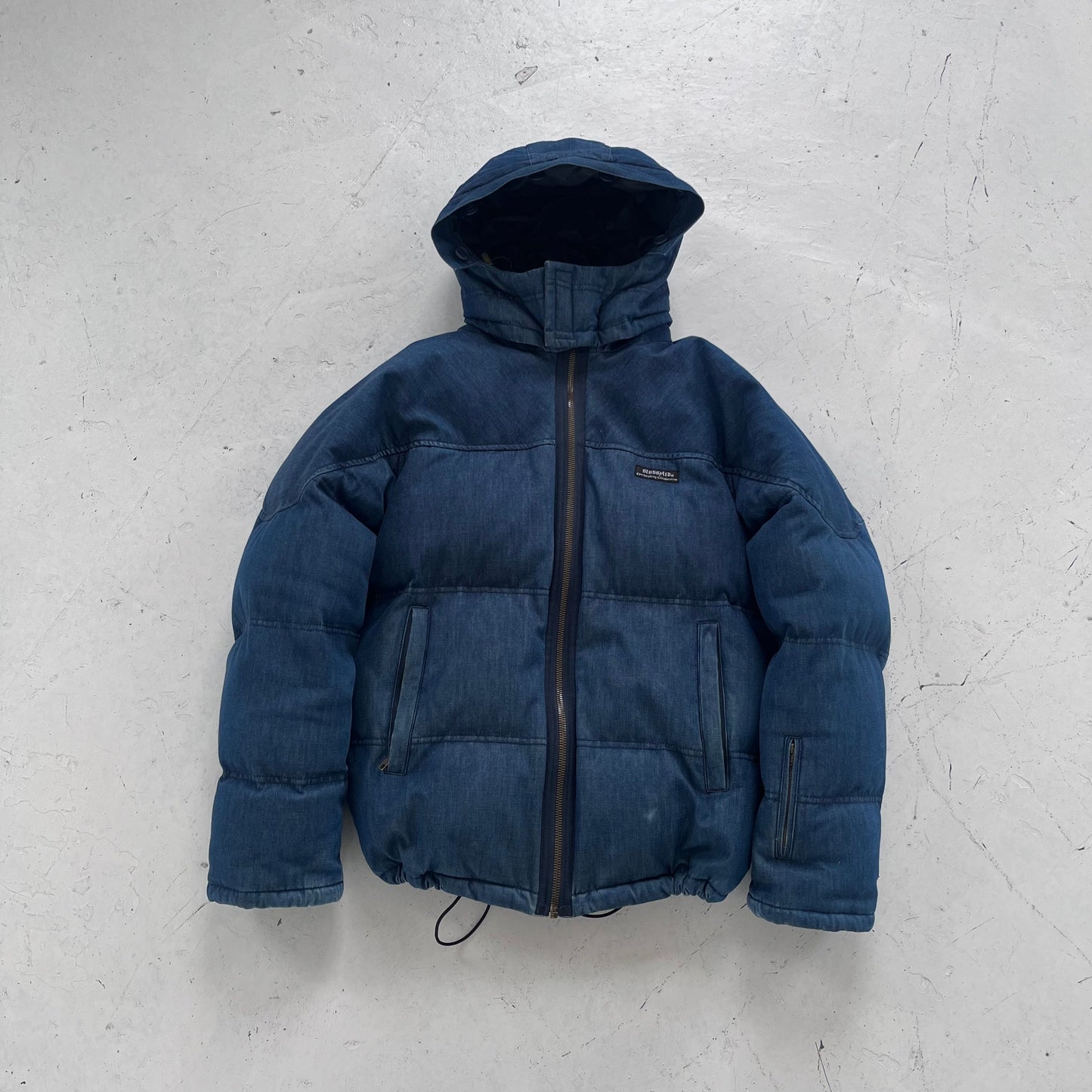 2003 stüssy gore-dryloft denim puffer | Blue, Red
