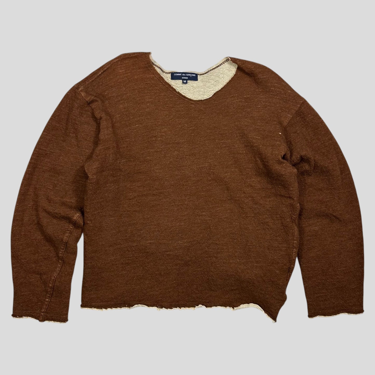 Comme Des Garçons 2003 Reversible Wool Textured Jumper - XS/S