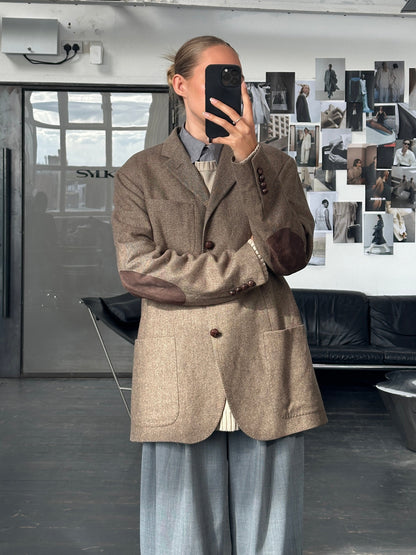 Ralph Lauren Polo 2010s Pure Wool Herringbone Blazer - 44R/XL