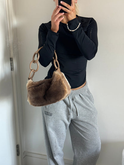 RARE Vintage 2004/2005 Chanel Lapin Fur Chain Shoulder Bag | O/S, Multicoloured