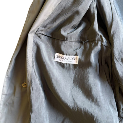 1990's Giorgio Armani Buttoned Trench Coat (L) | Default Title, Grey