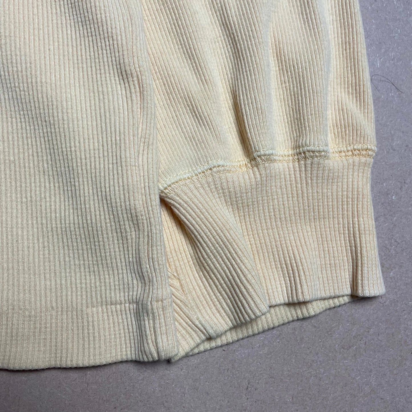 S/S 1988 Canary Yellow Marina Black Label Elastic Cotton Ribbed Ultra Light Crewneck