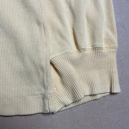 S/S 1988 Canary Yellow Marina Black Label Elastic Cotton Ribbed Ultra Light Crewneck