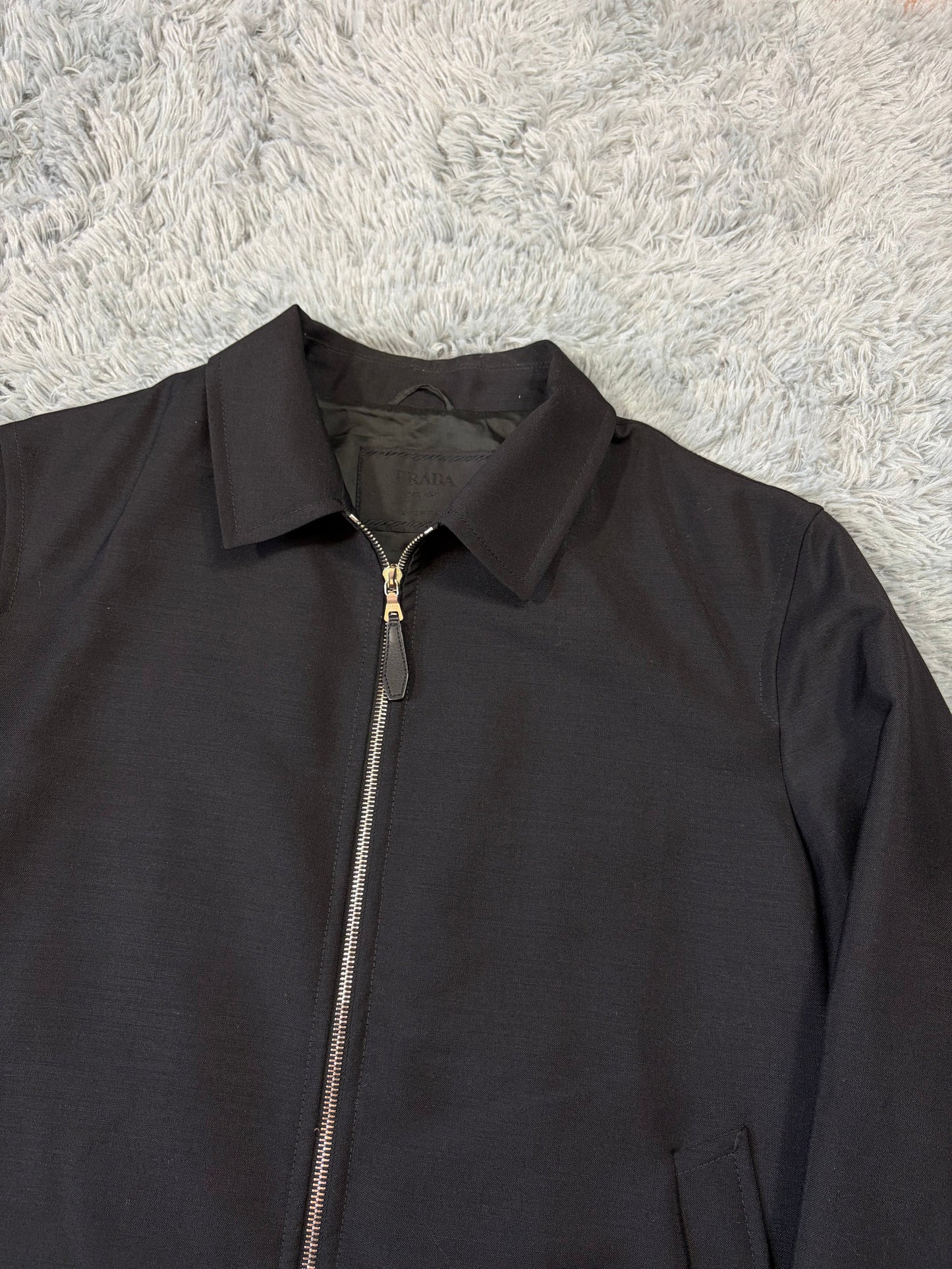 Prada Milano FW00 Mohair Blouson Jacket - M/L | O/S, Black