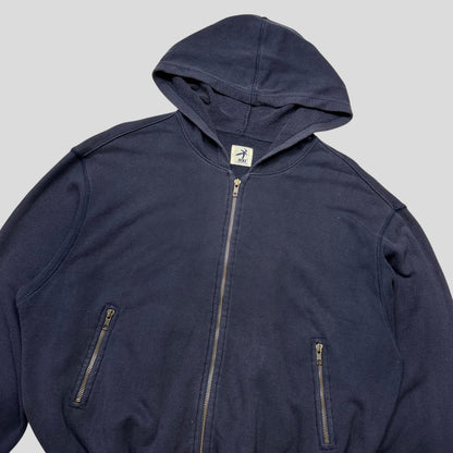Hai Sporting Gear by Issey Miyake 80’s Ice Hockey Graphic Boxy Hoodie - M/L | Large, Navy