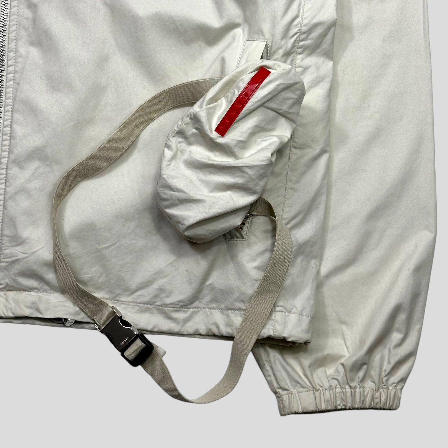 Prada Sport 00’s Convertible Cotton Windbreaker Bag Jacket - XL