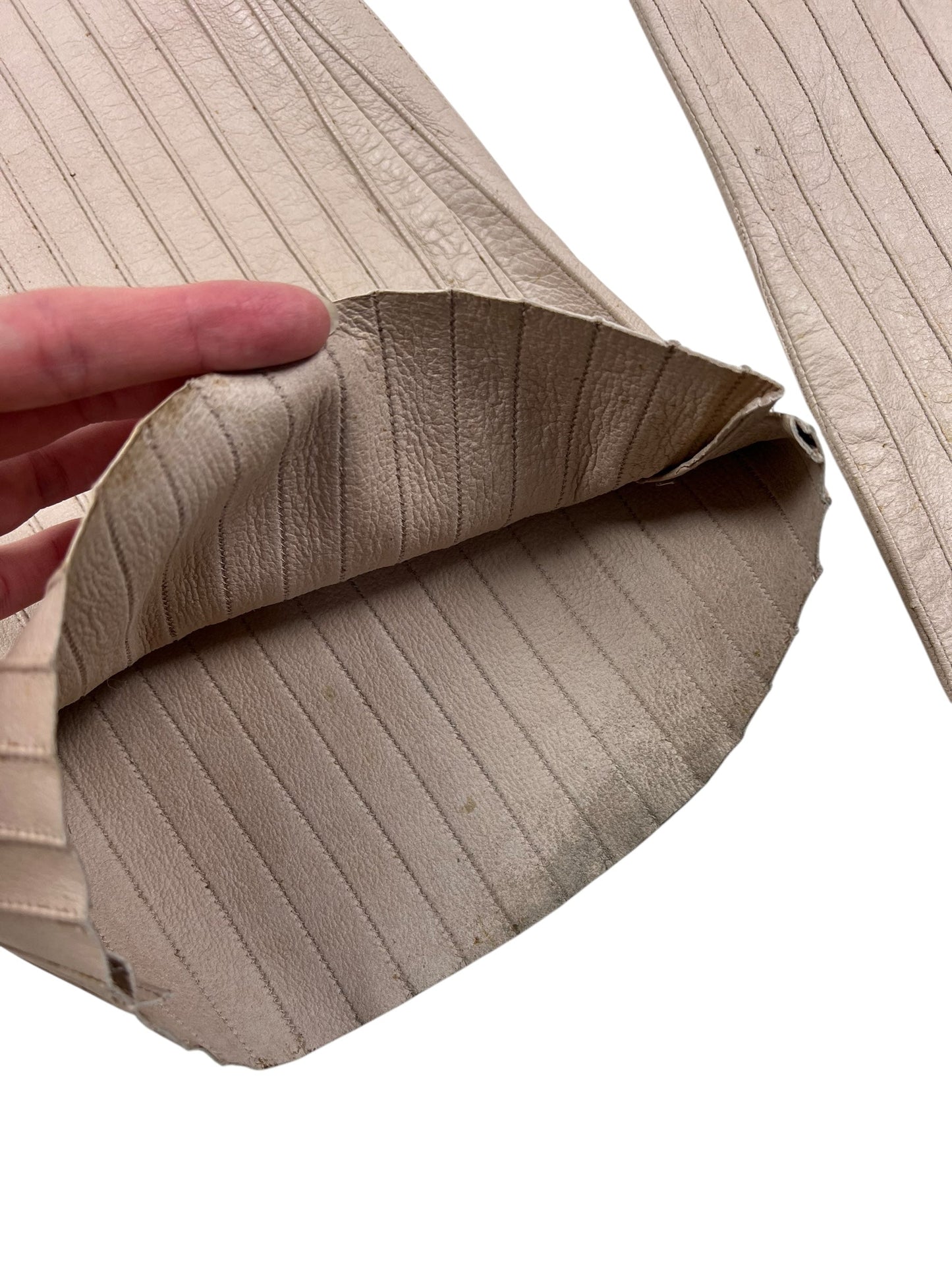 Gucci F/W 1999 leather pinstripe trousers Tom Ford era