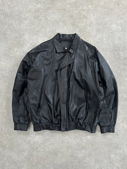 Vintage Leather Blouson Bomber Jacket - XL