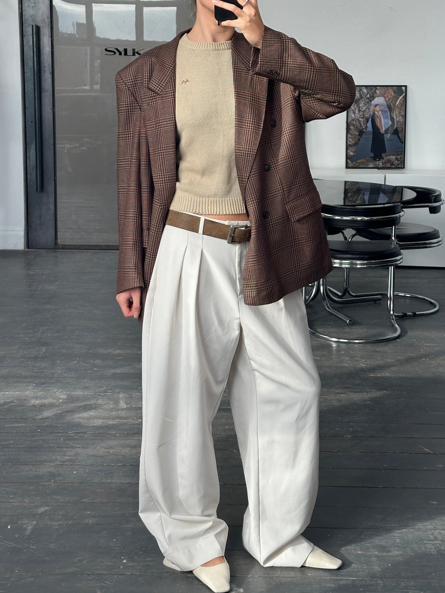 Yves Saint Laurent Diffusion Hommes 1980s Check Wool Blazer - 42R/XL