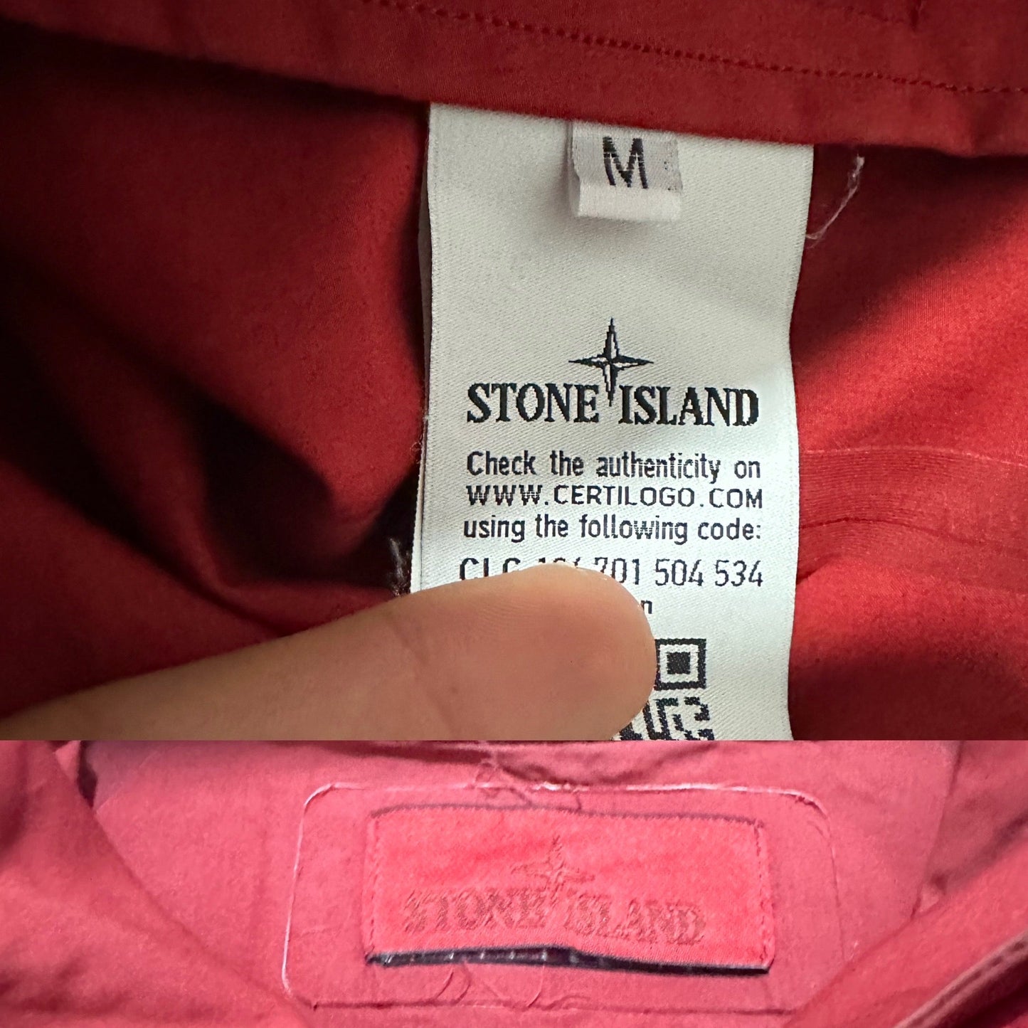 Stone Island Red Ghost 3L Performance Cotton Jacket