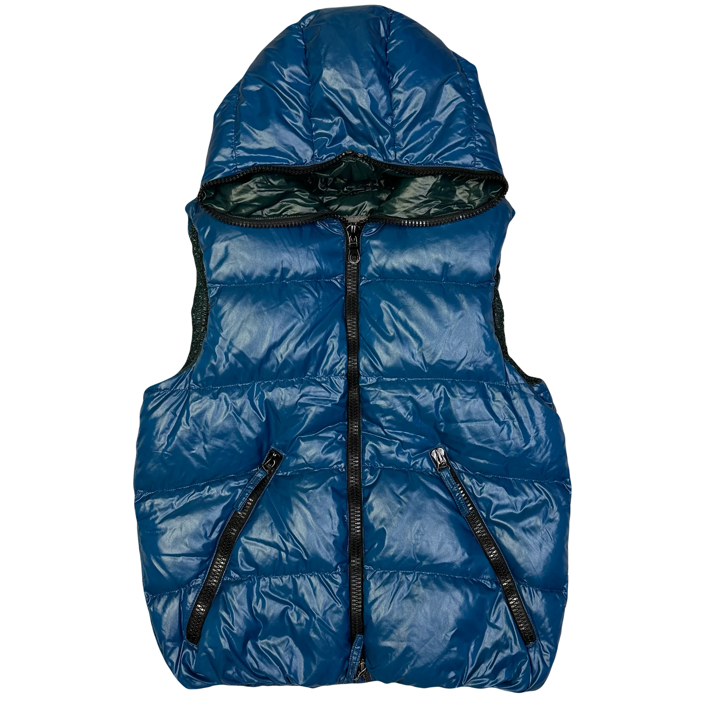 Duvetica Hooded Puffer Gilet In Blue ( S )