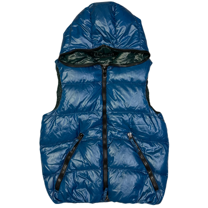 Duvetica Hooded Puffer Gilet In Blue ( S )
