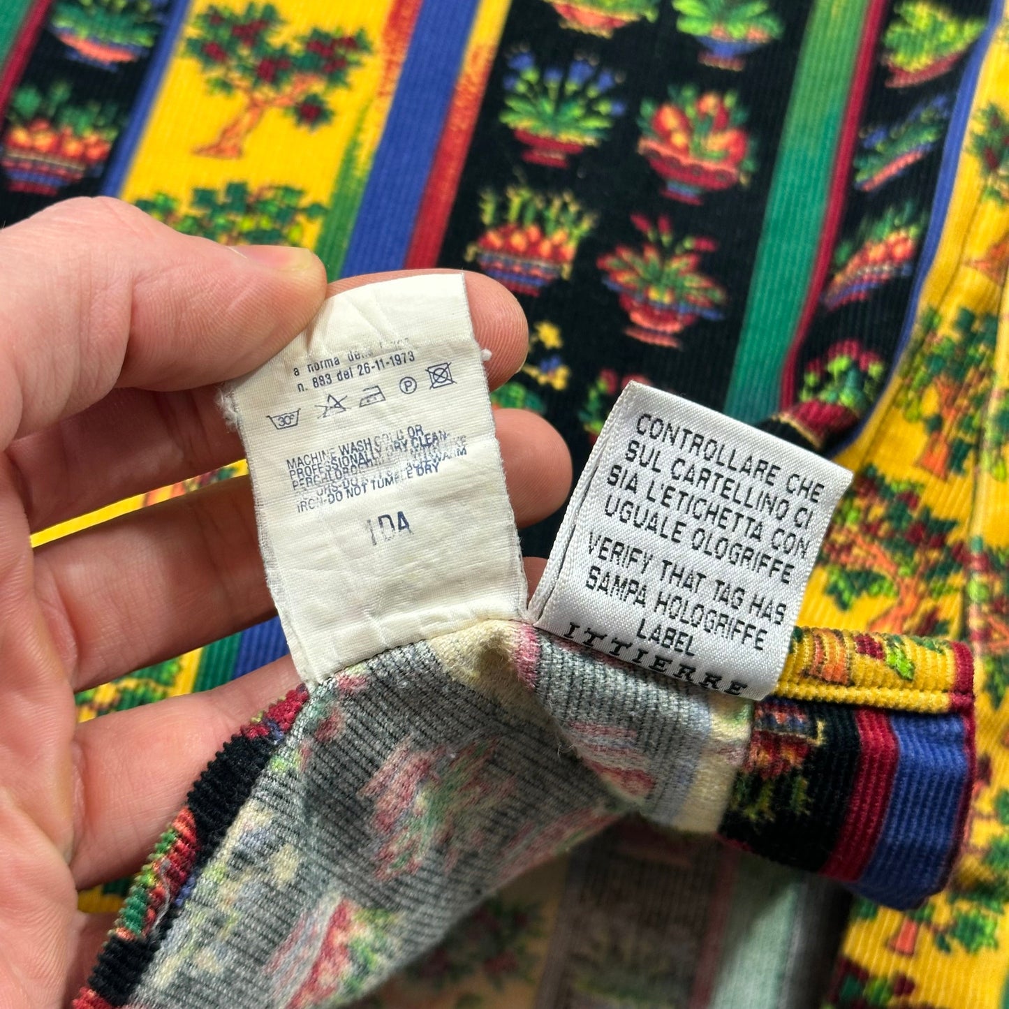 Versace Jeans Couture 1990’s Bonsai Plants Corduroy Shirt - M (L/XL)