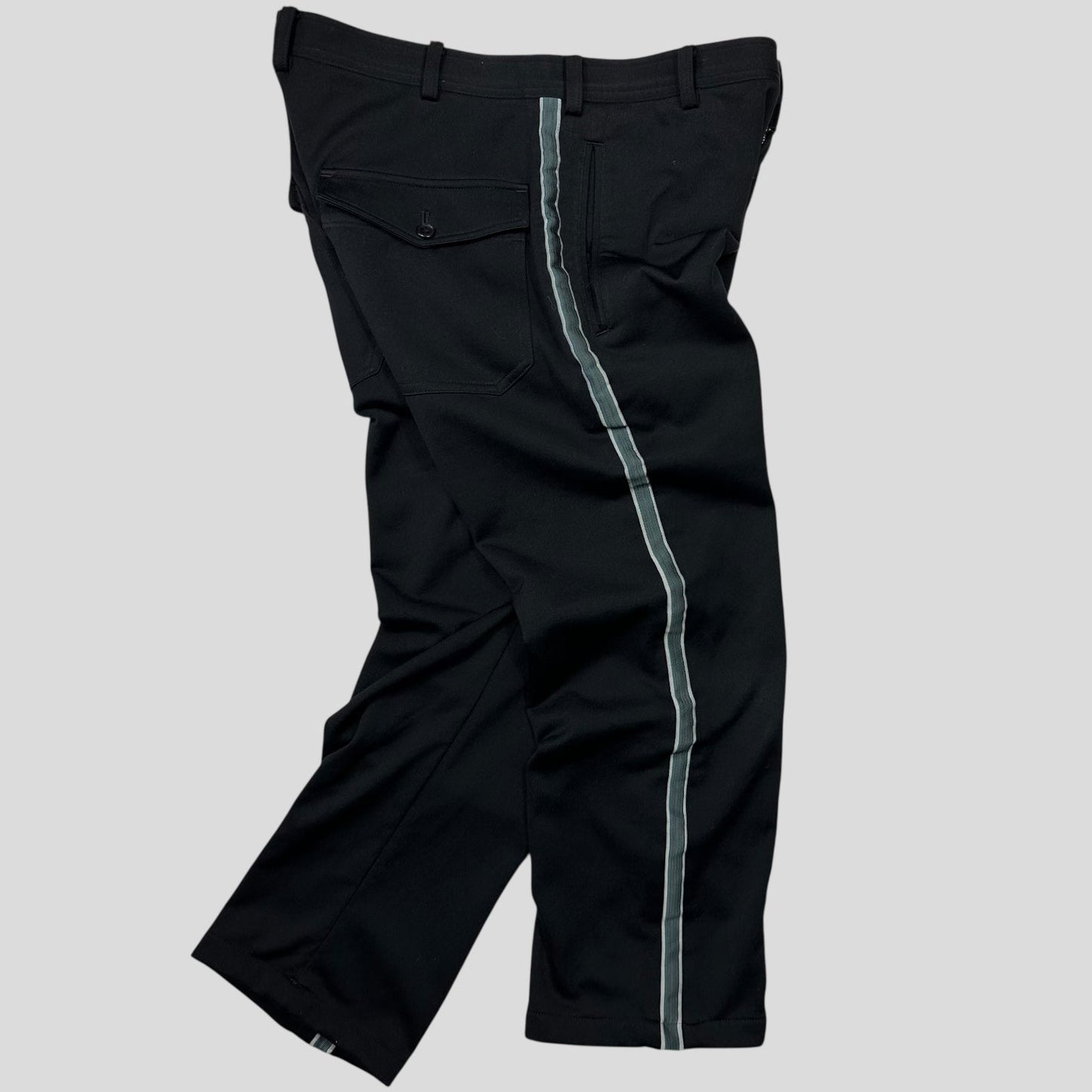 Yohji Yamamoto SS02 Y’s for Men Striped Seam Poly Trousers - 3 (M/L) | Default Title, Multicoloured