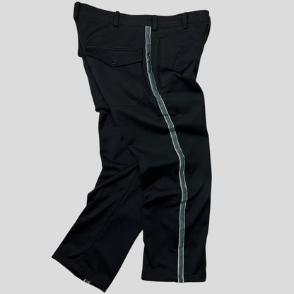 Yohji Yamamoto SS02 Y’s for Men Striped Seam Poly Trousers - 3 (M/L) | Default Title, Multicoloured