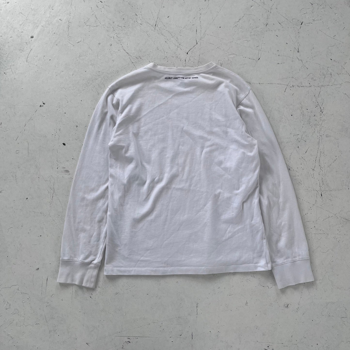 2000s helmut lang artist series graphic longsleeve | White, White