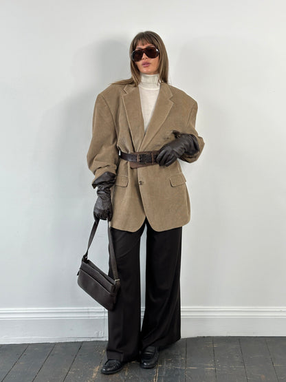 Ralph Lauren Lauren 2000s Corduroy Single Breasted Blazer - 52R/3XL