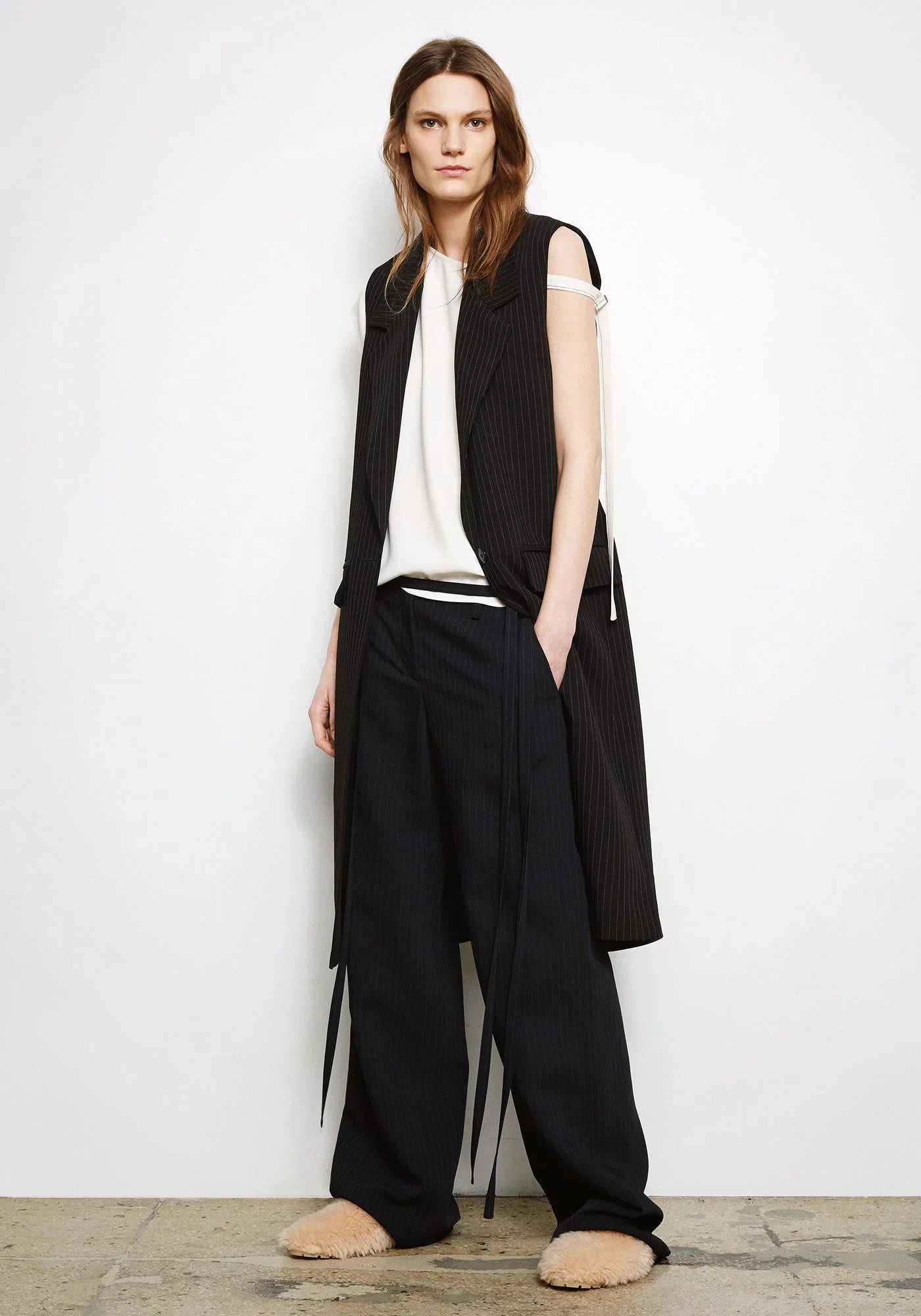 Helmut Lang F/W 2016 shearling mules