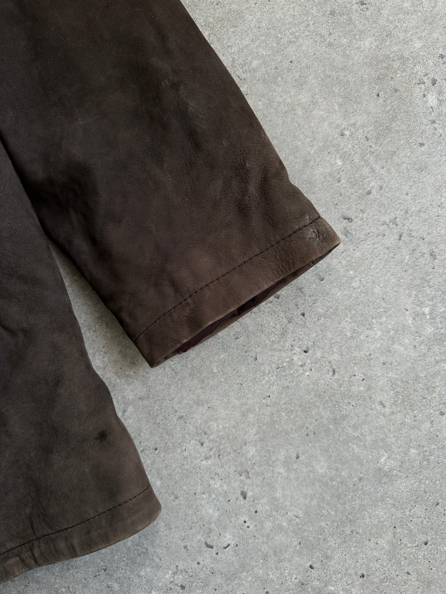 Vintage Nubuck Leather Jacket - XL