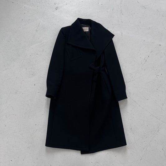 fw2001 emporio armani runway trenchcoat | Black, Black