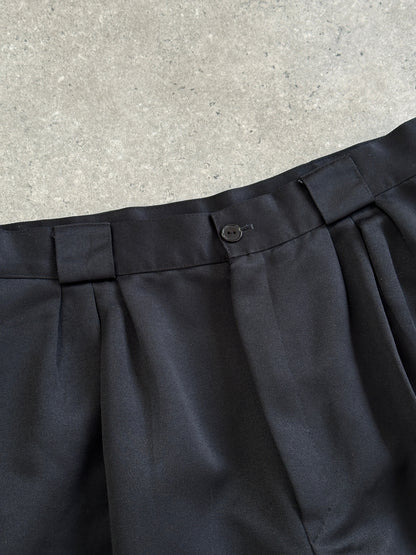 Vintage 1980s Satin Tapered Leg High Waisted Trousers - W26
