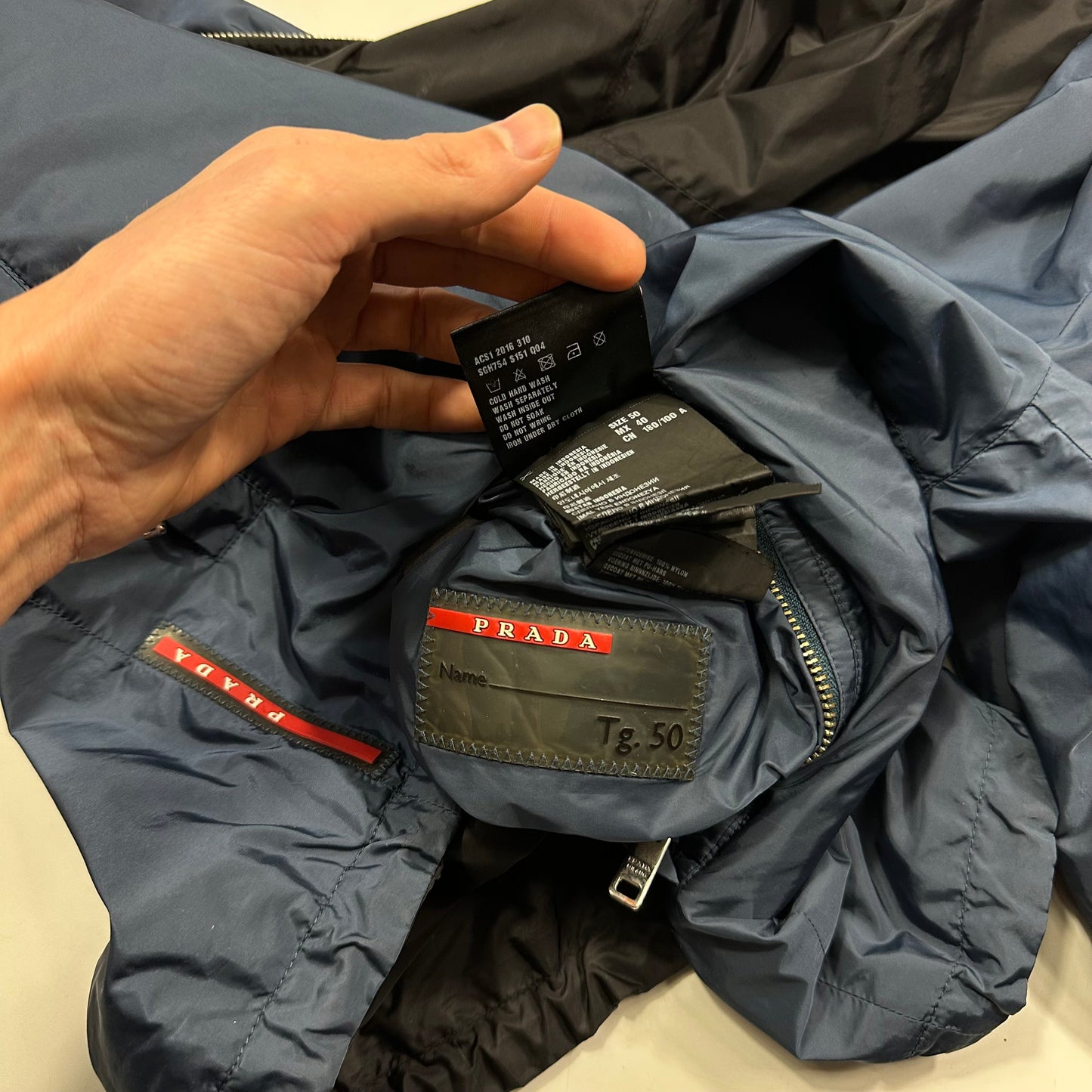 Prada 2016 Reversible Nylon Shimmer Red Tab Jacket - IT50 (M)