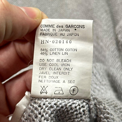Comme Des Garçons Homme 1994 Cotton + Linen Knit Jumper - M | Default Title, Grey