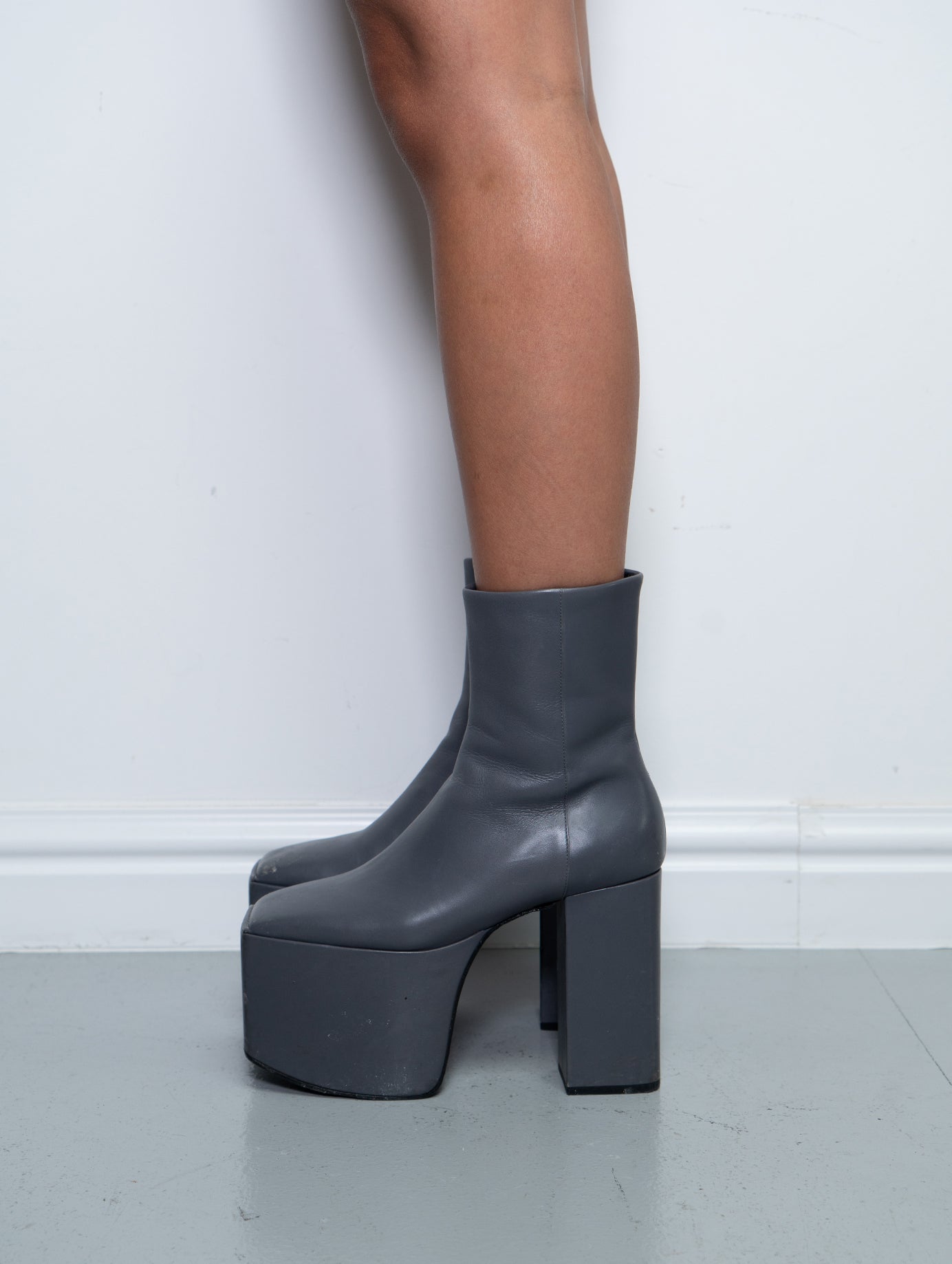 BALENCIAGA PLATFORM BOOTS (EU 37) | DEFAULT TITLE, Grey