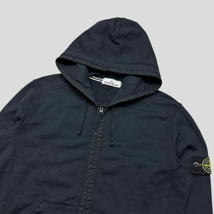 Stone Island Navy Heavy Cotton Zip-up Hoodie - M/L